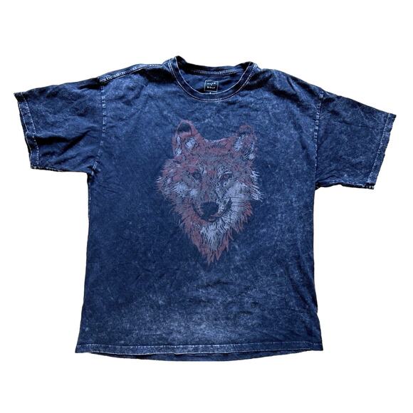 Cleo + Wolf Nature T Shirt Relaxed Fit Sz. Small Black Wolf Graphic - Picture 1 of 6